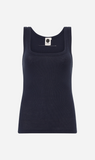 Bassike | Slim Superfine Rib Tank II - Blue Ink