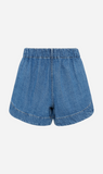 Bassike | Denim Pull On Mini Short - Light Authentic Blue