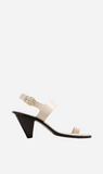 A.Emery | The Leland Heeled Sandal - Eggshell