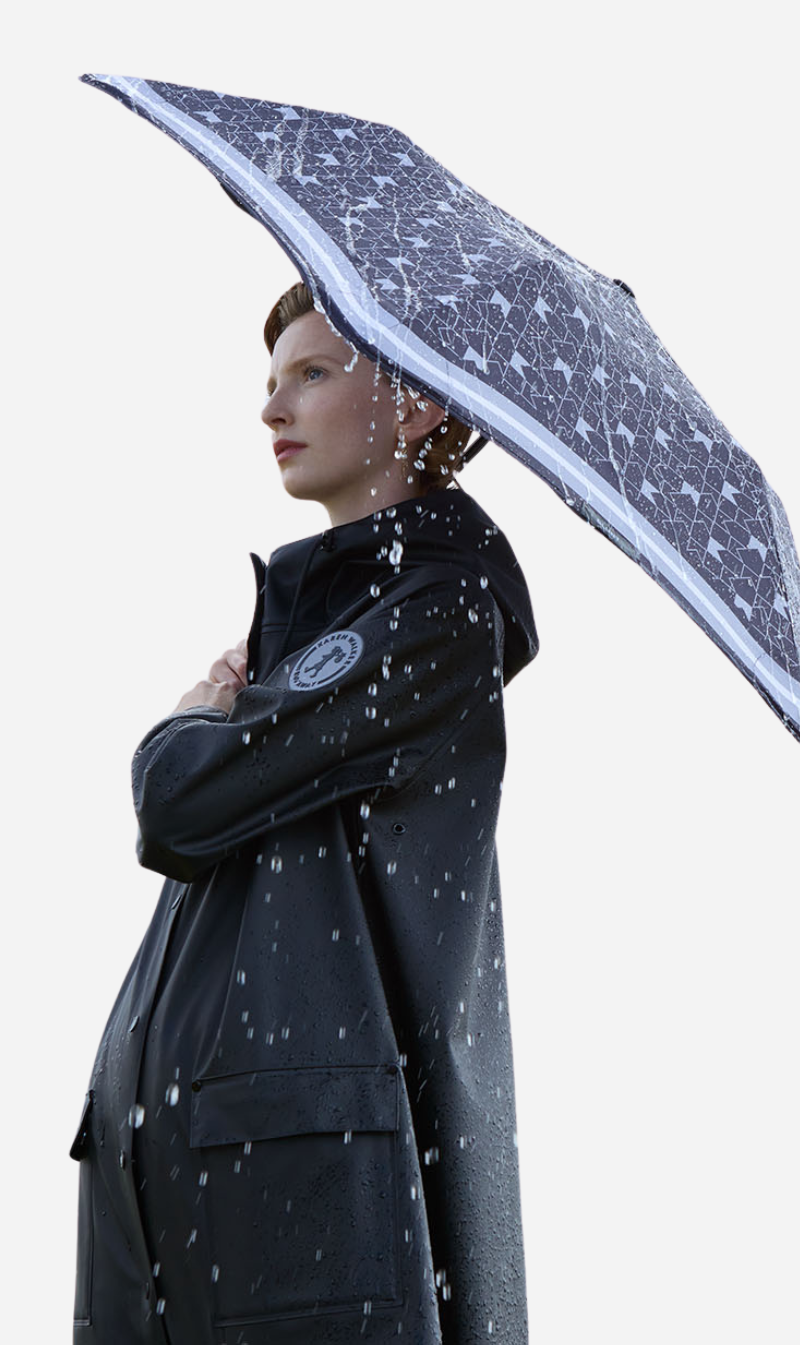 Blunt X Karen Walker | Classic Umbrella - Black/Grey Mongram