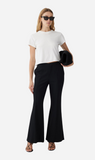 Bassike | Viscose Twill Flared Pant - Black