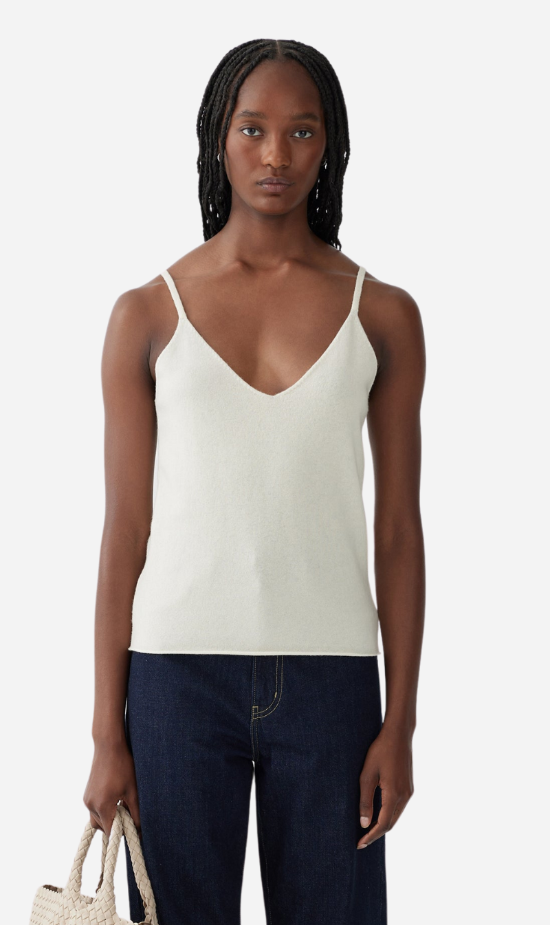 Bassike | Wool Cashmere Knit Cami - Natural