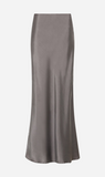 St Agni | Soft Silk Maxi Skirt - Pewter