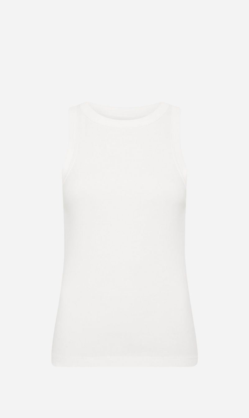 St Agni | Organic Cotton Bateau Tank - White