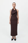 St Agni | Structural Tie Dress - Port