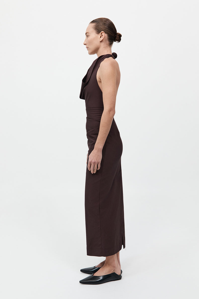 St Agni | Structural Tie Dress - Port