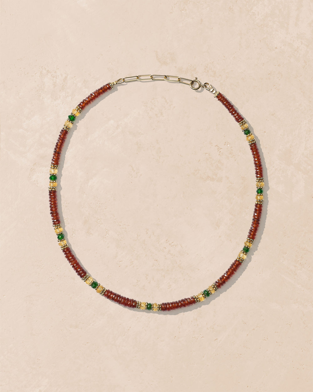 Tityaravy | Kuwa Necklace - Mozambique Garnet/Diopside/Citrine