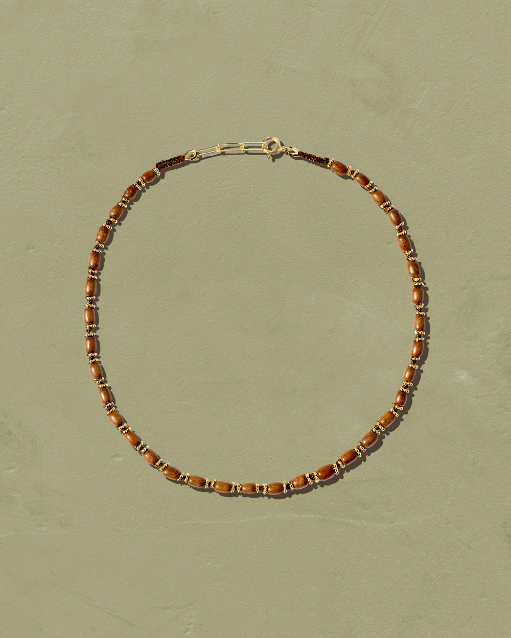 Tityaravy | Kamala Necklace - Wood / Brown