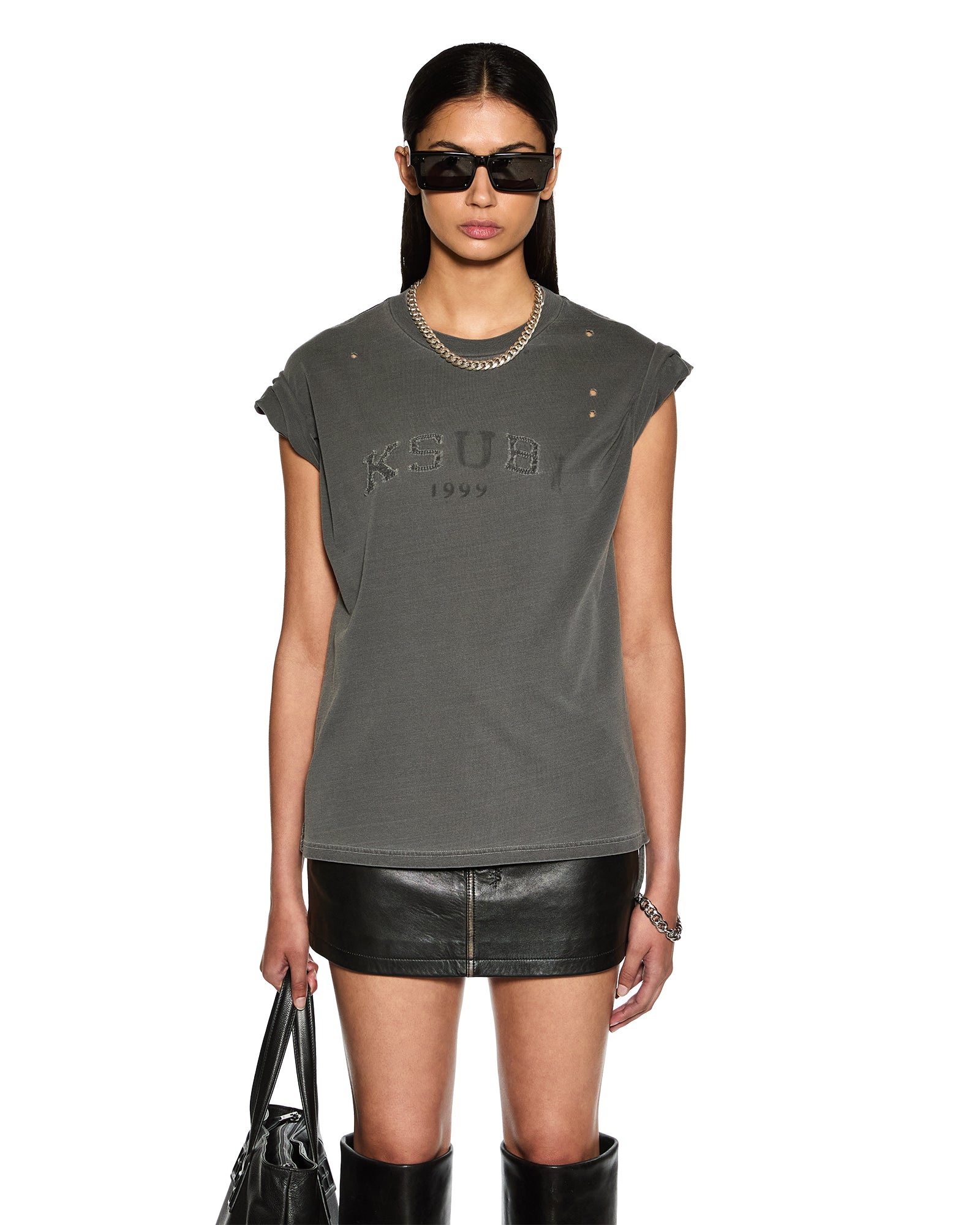 Ksubi | League Oh G Tee - Charcoal