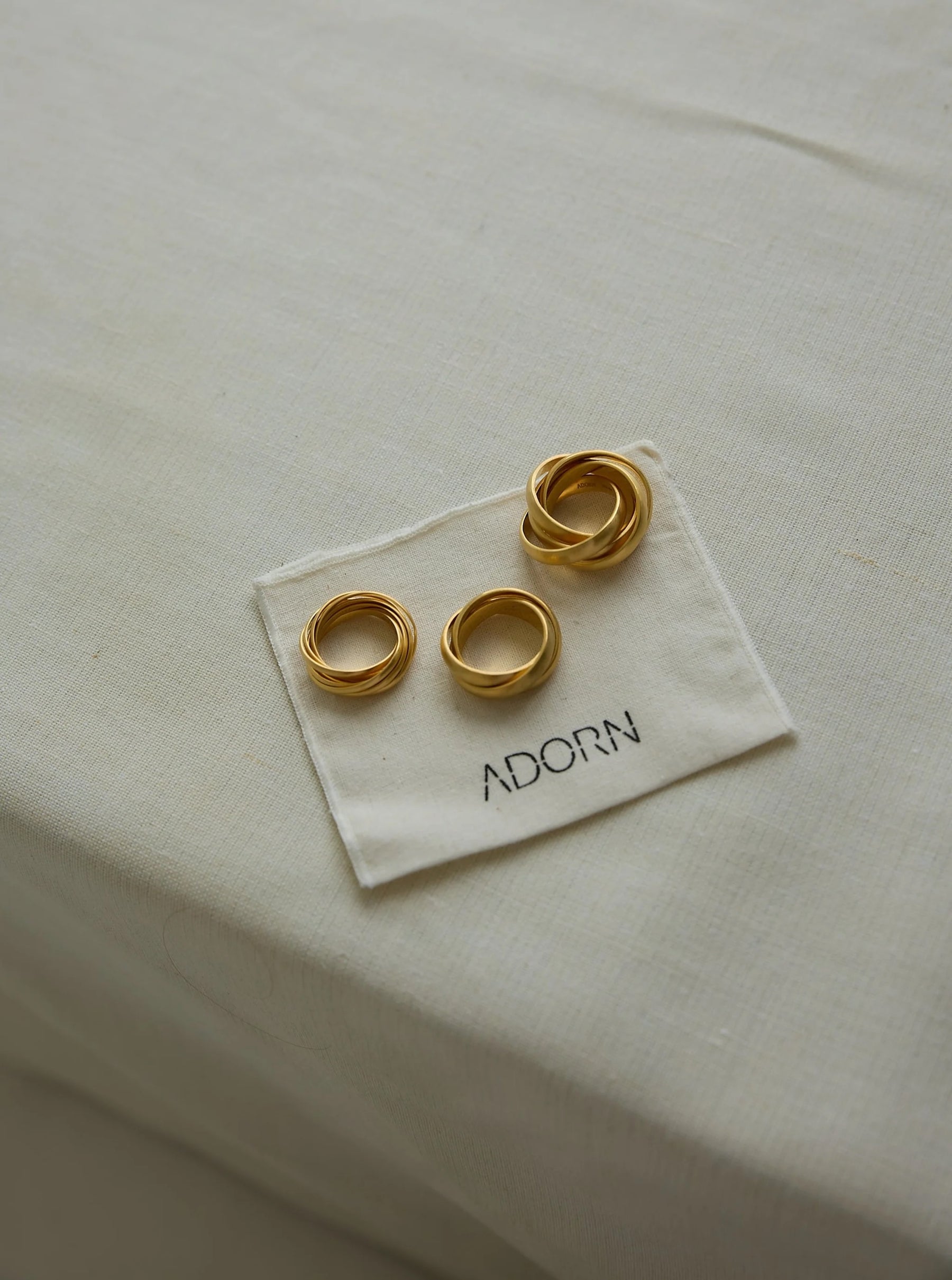 Adorn | Trinity 3 Ring - Satin Polish