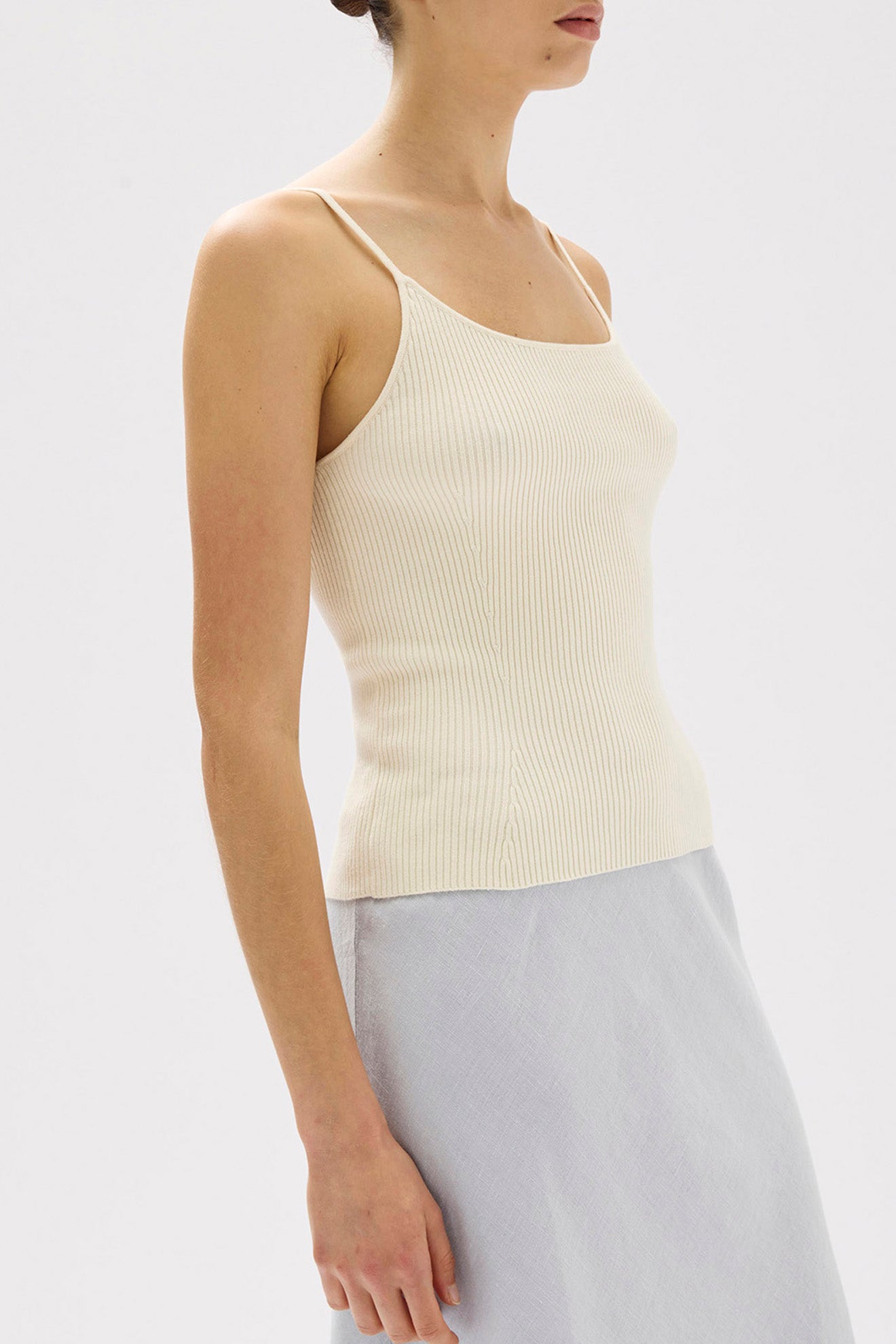 Assembly Label | Tamsin Cotton Knit Tank - Cream