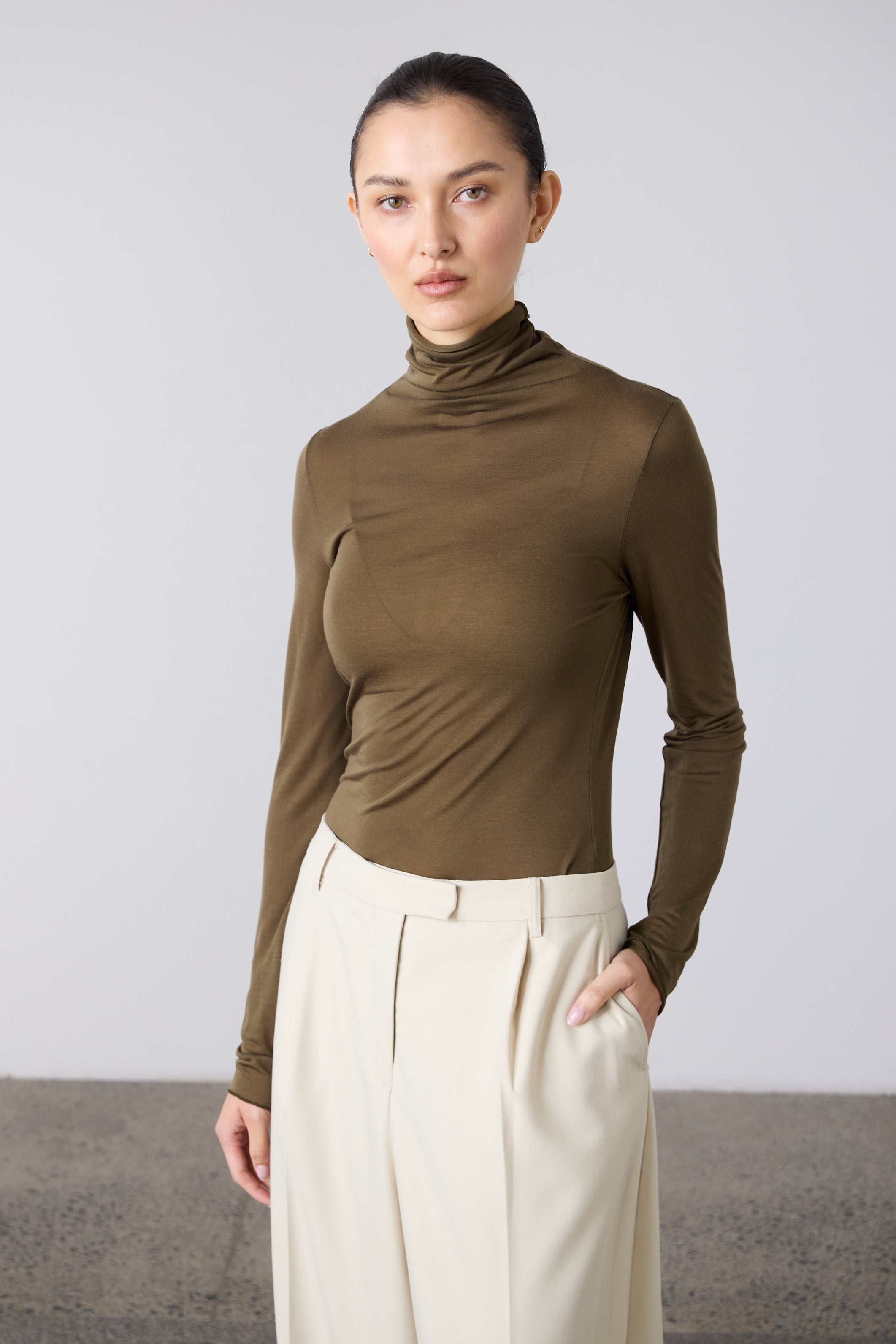 Laing | Tencel Polo - Khaki