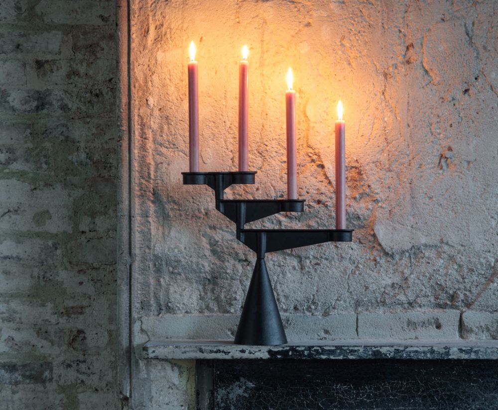 Tom Dixon | Spin Candelabra Mini Black Cast Iron