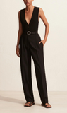 Matteau | High Waist Pleat Pant - Black