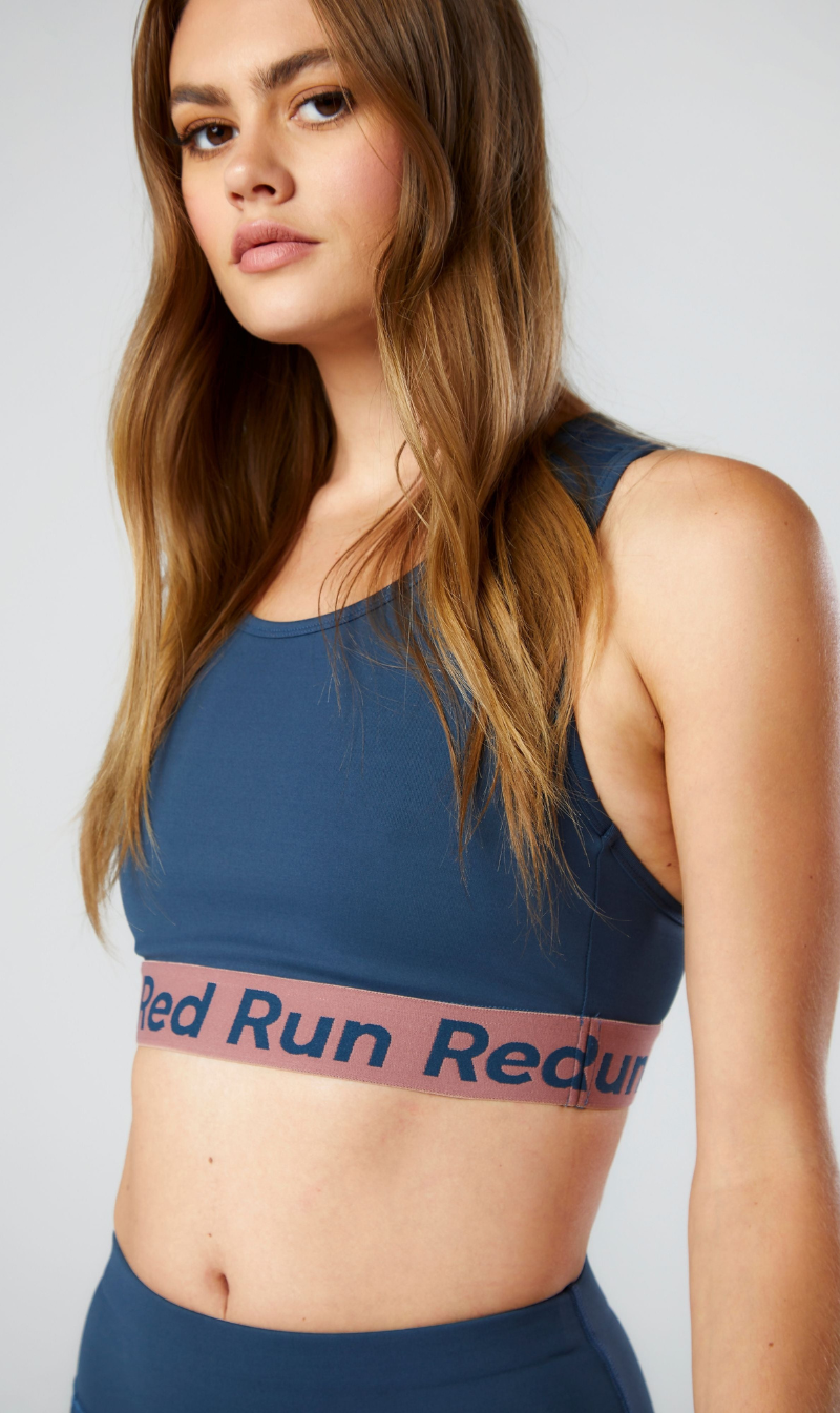 Red Run | Sports Bra Top - Midnight