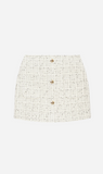 Anine Bing | Mateo Skirt - Cream & Black Tweed