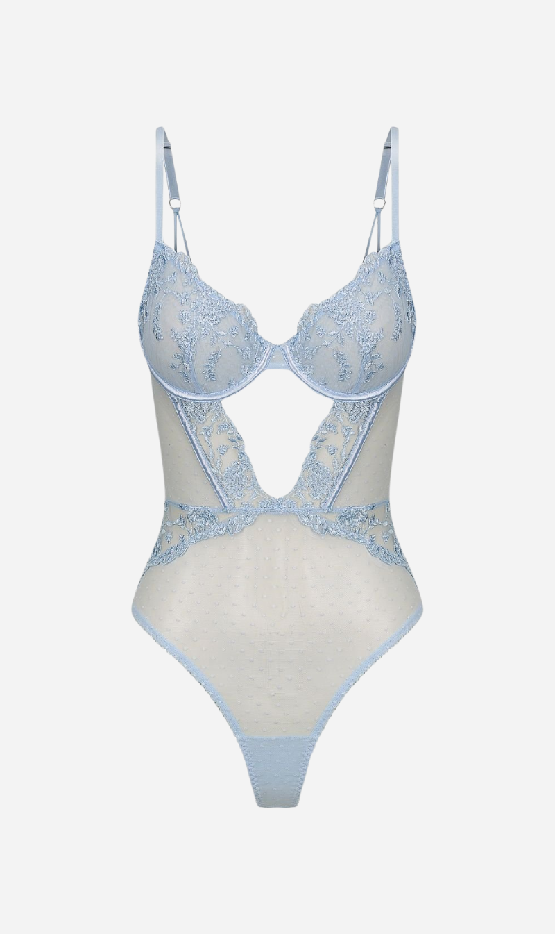 Kat the Label | Nicolette Bodysuit - Cornflower