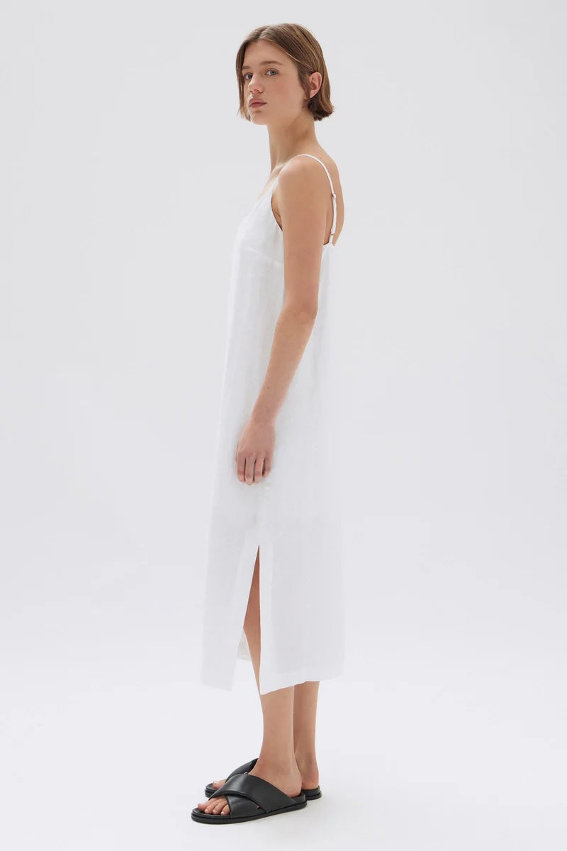 Assembly Label | Vallory Linen Slip Dress - White