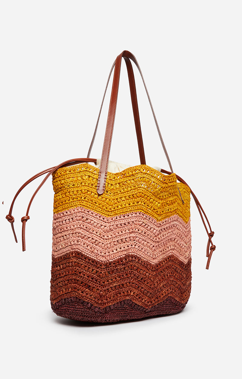 Vanessa Bruno | Raffia Basket - Multico/Rose