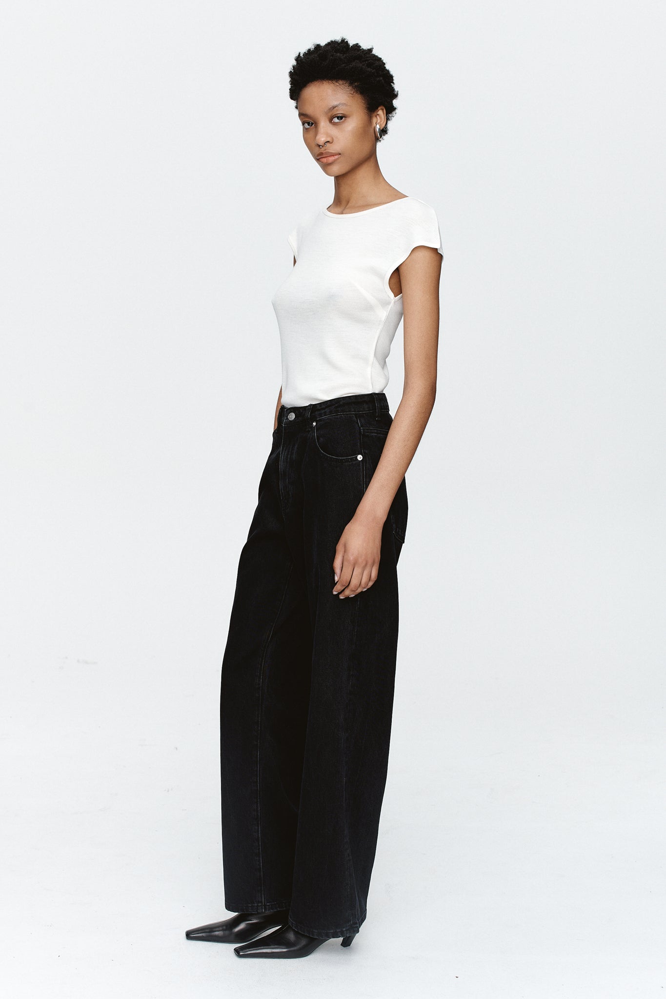 Marle | Wide Leg Jean - Black