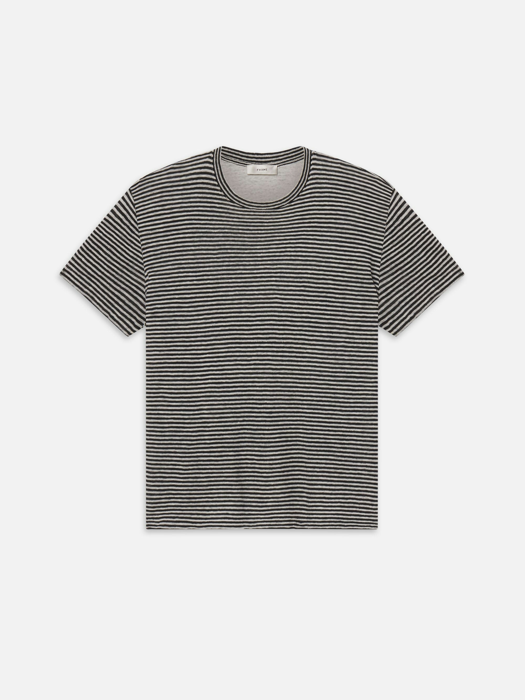 Frame Denim | The Linen Baby Tee - Black Multi