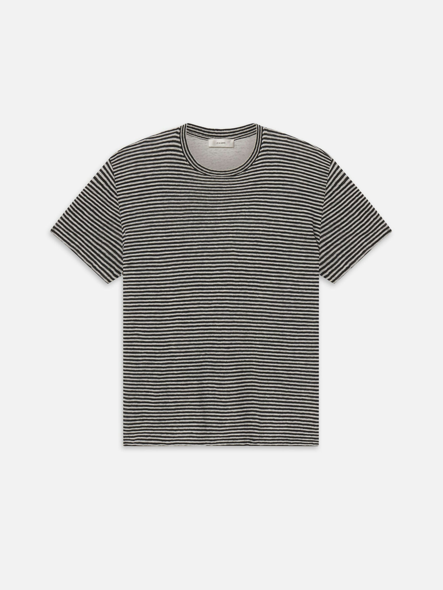 Frame Denim | The Linen Baby Tee - Black Multi