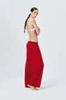 Ziah | Silk Trousers - Vermilion Red