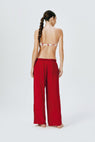 Ziah | Silk Trousers - Vermilion Red