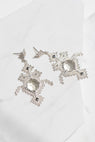 Zoe & Morgan | Apu Earrings - Silver/Green Amethyst/White Zircon