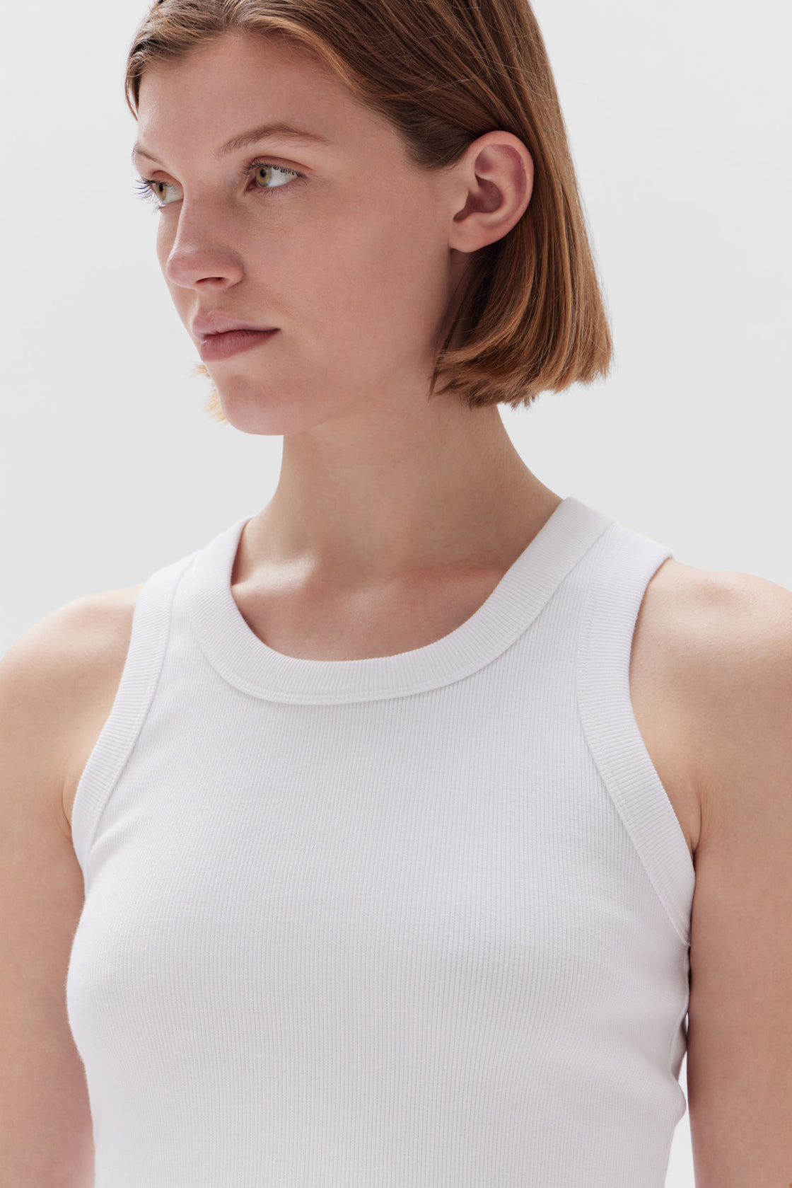 Assembly Label | Miana Organic Rib Tank - White