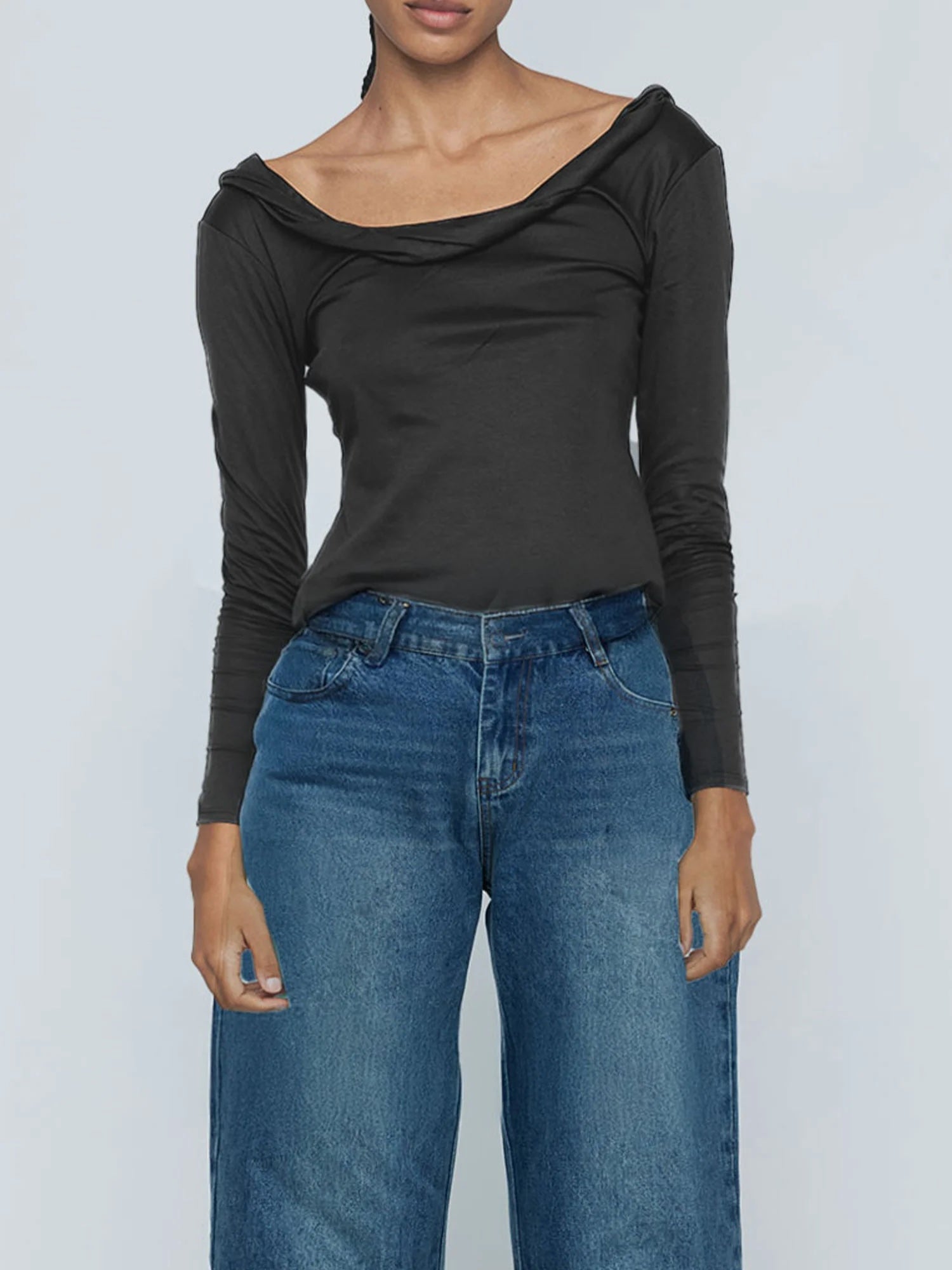 Wynn Hamlyn | Ophelia Long Sleeve Top - Black