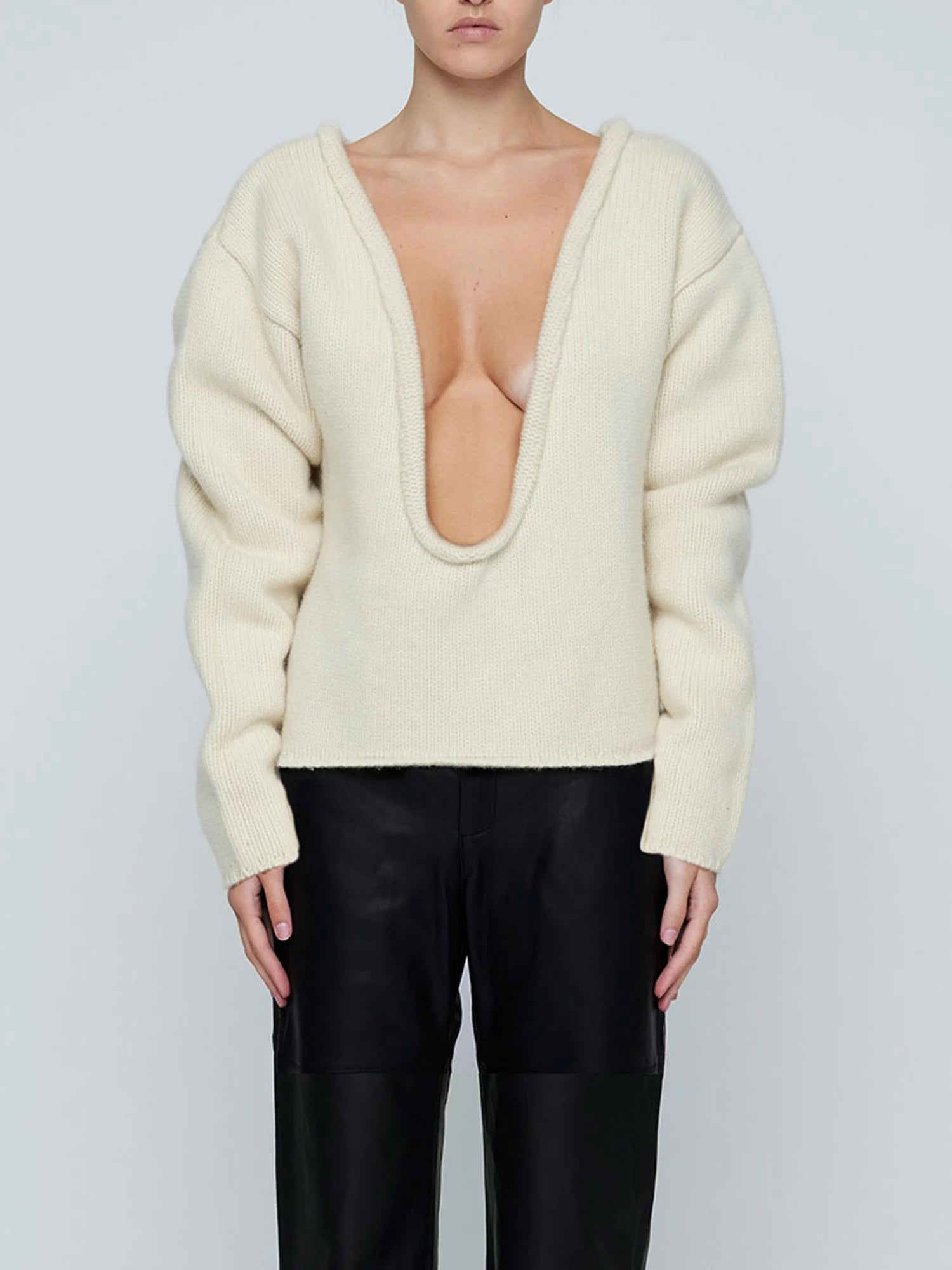 Wynn Hamlyn | Roll Neck Sweater - Ivory