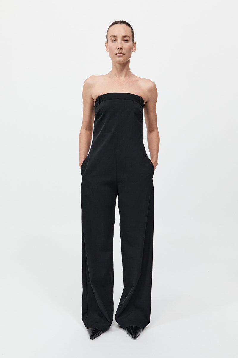 St Agni | Deconstructed Tailored Jumpsuit - Black