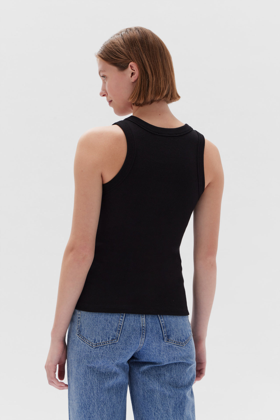 Assembly Label | New Miana Organic Rib Tank - True Black