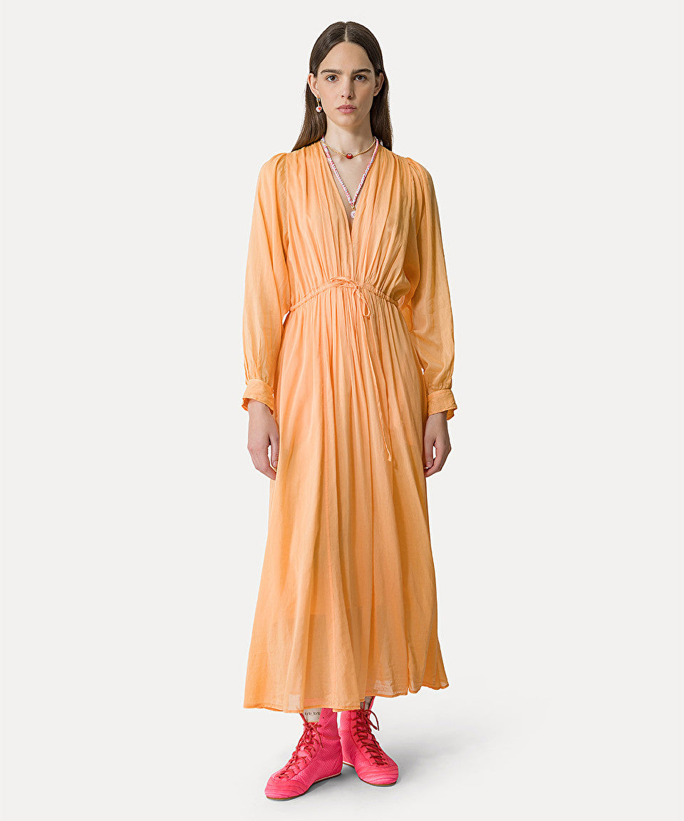 Forte Forte | Cotton Silk Voile Drawstring Dress - Egg