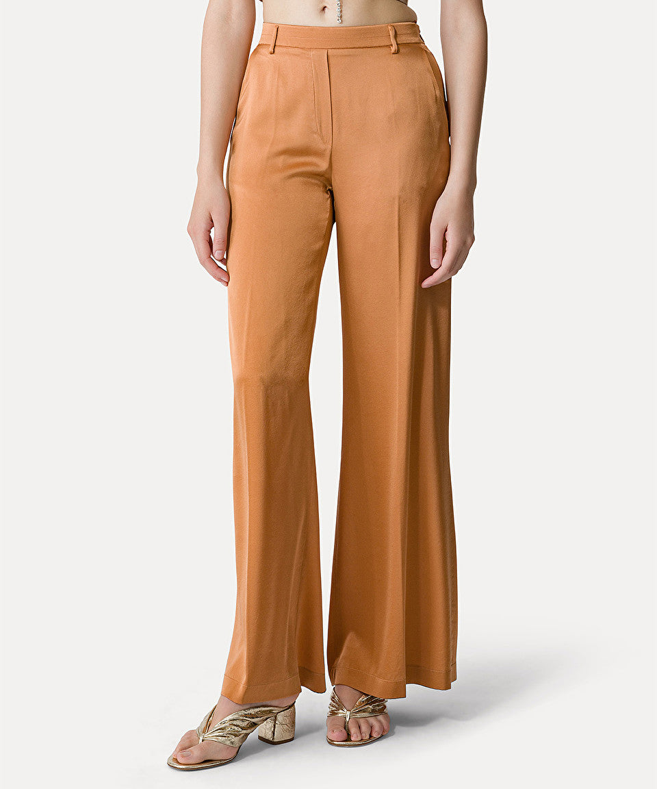 Forte Forte | Stretch Silk Satin Pants - Sunset