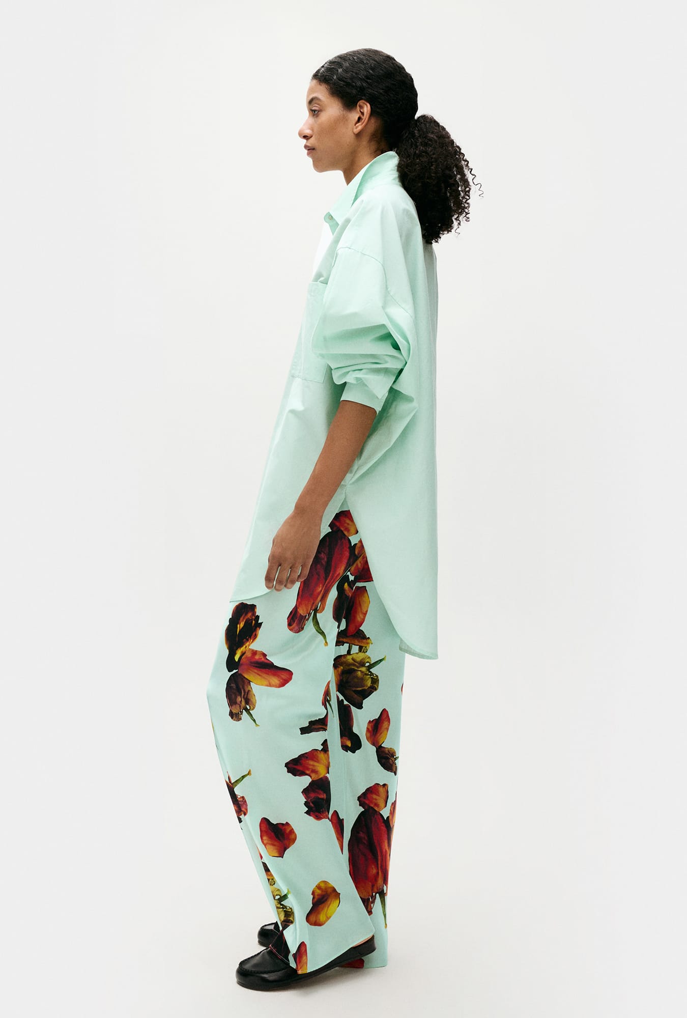 Silk Laundry | Cotton Silk Round Shirt - Dew