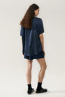 Silk Laundry | Short Sleeve Boyfriend Shirt - Midnight