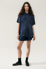 Silk Laundry | Short Sleeve Boyfriend Shirt - Midnight