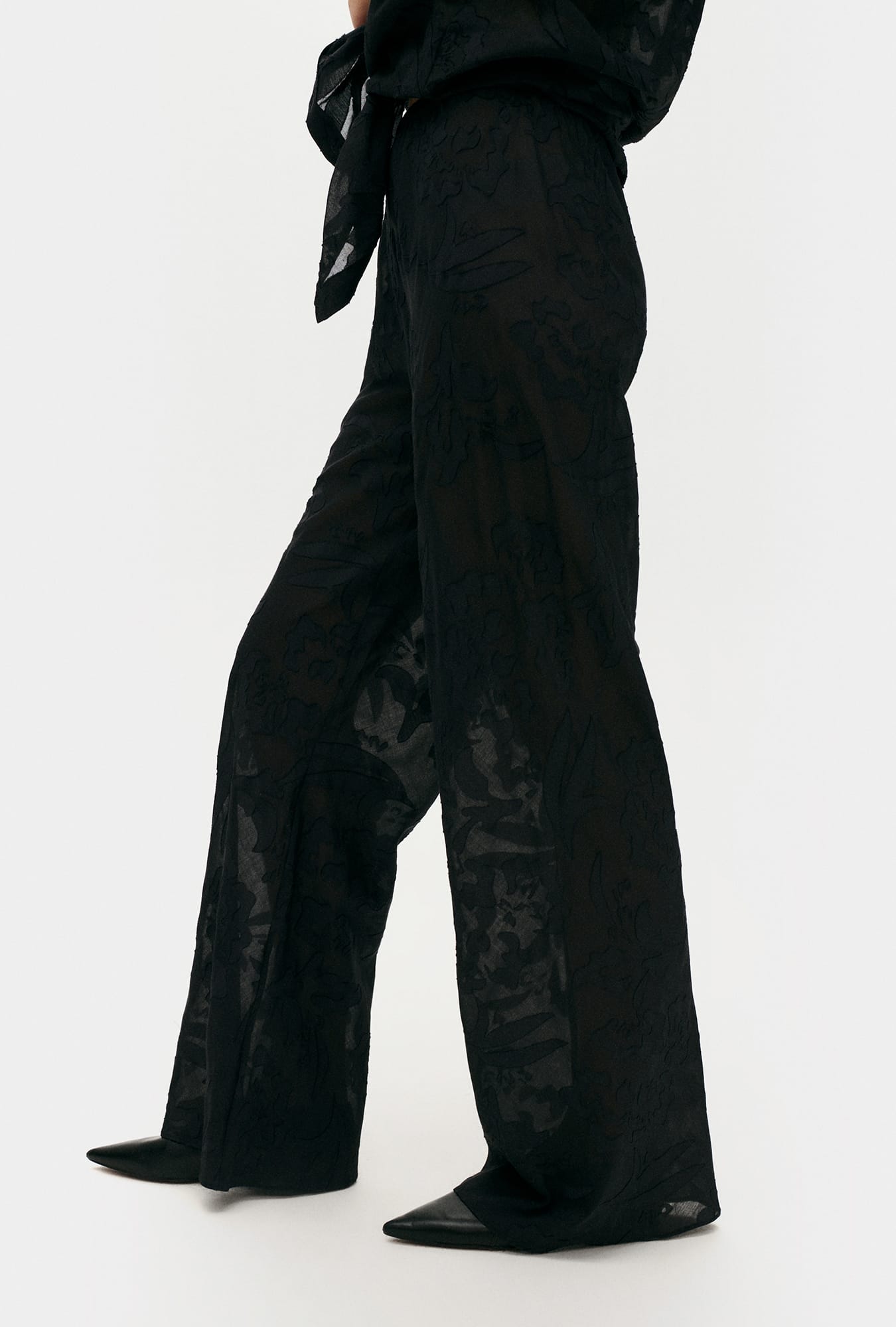 Silk Laundry | Clip Silk Bias Cut Pants - Tulipa Black