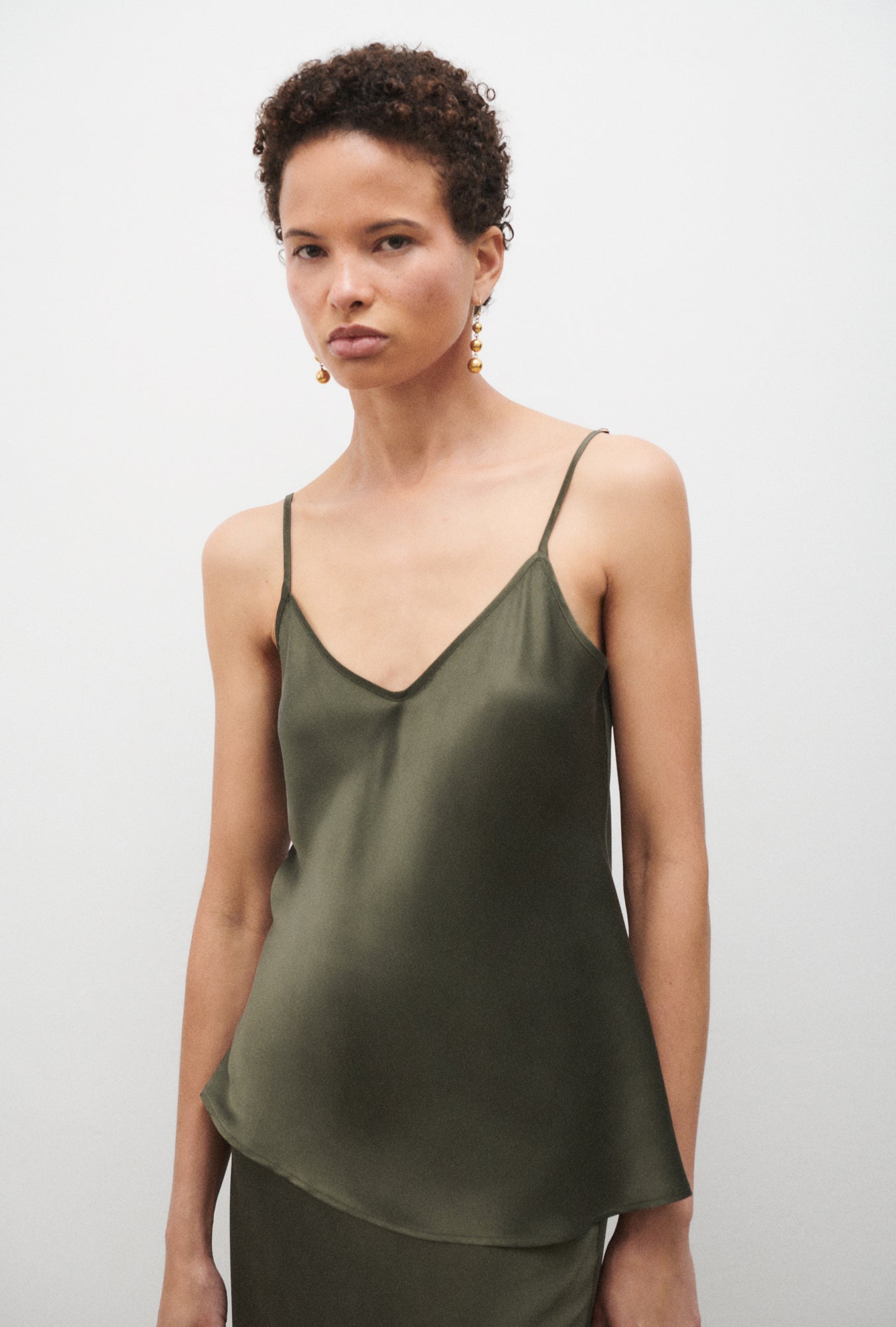 Silk Laundry | Bias Cut Cami - Pine