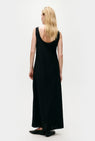 Silk Laundry | Habotai Scoop Back Dress - Black