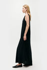 Silk Laundry | Habotai Scoop Back Dress - Black