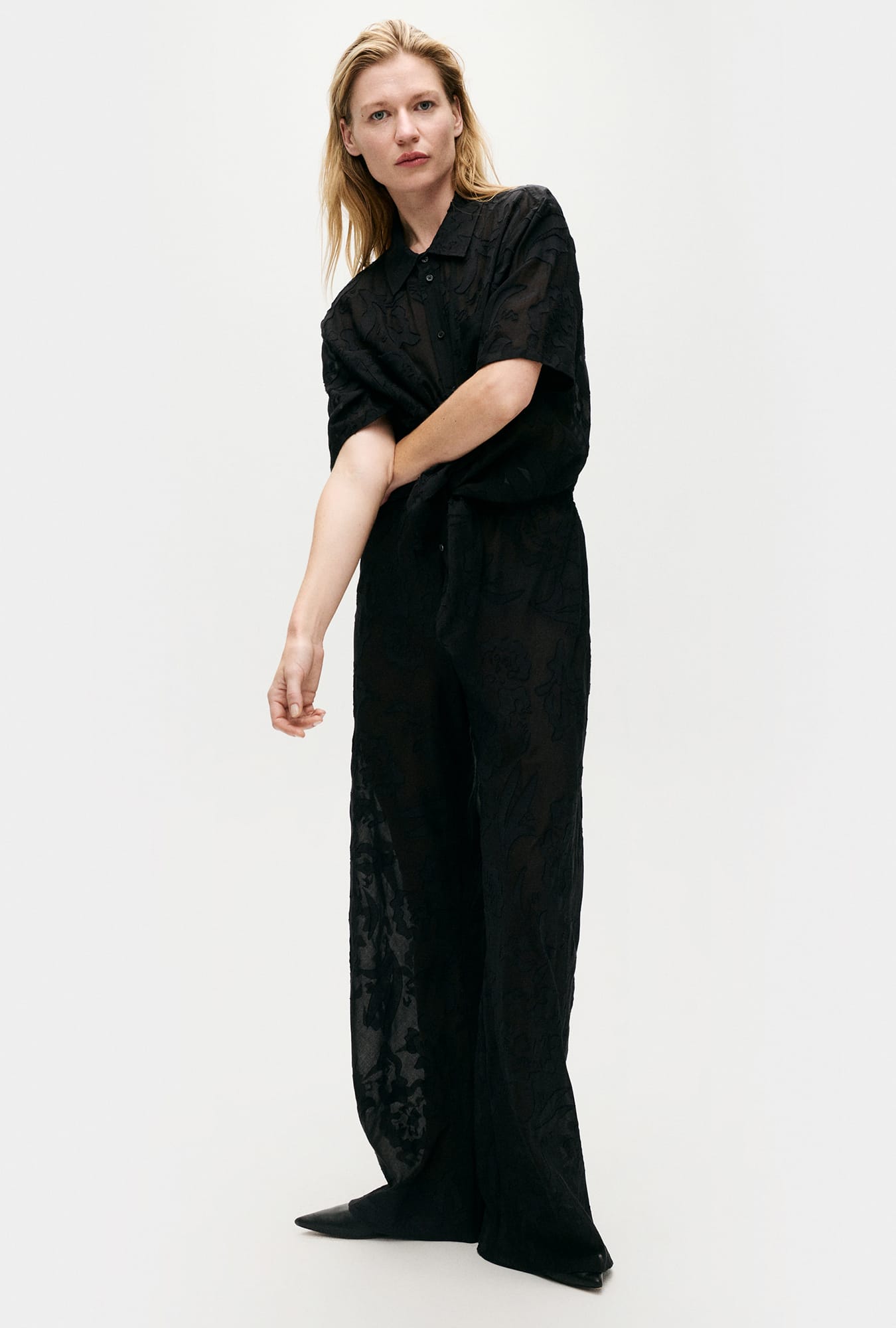 Silk Laundry | Clip Silk Bias Cut Pants - Tulipa Black