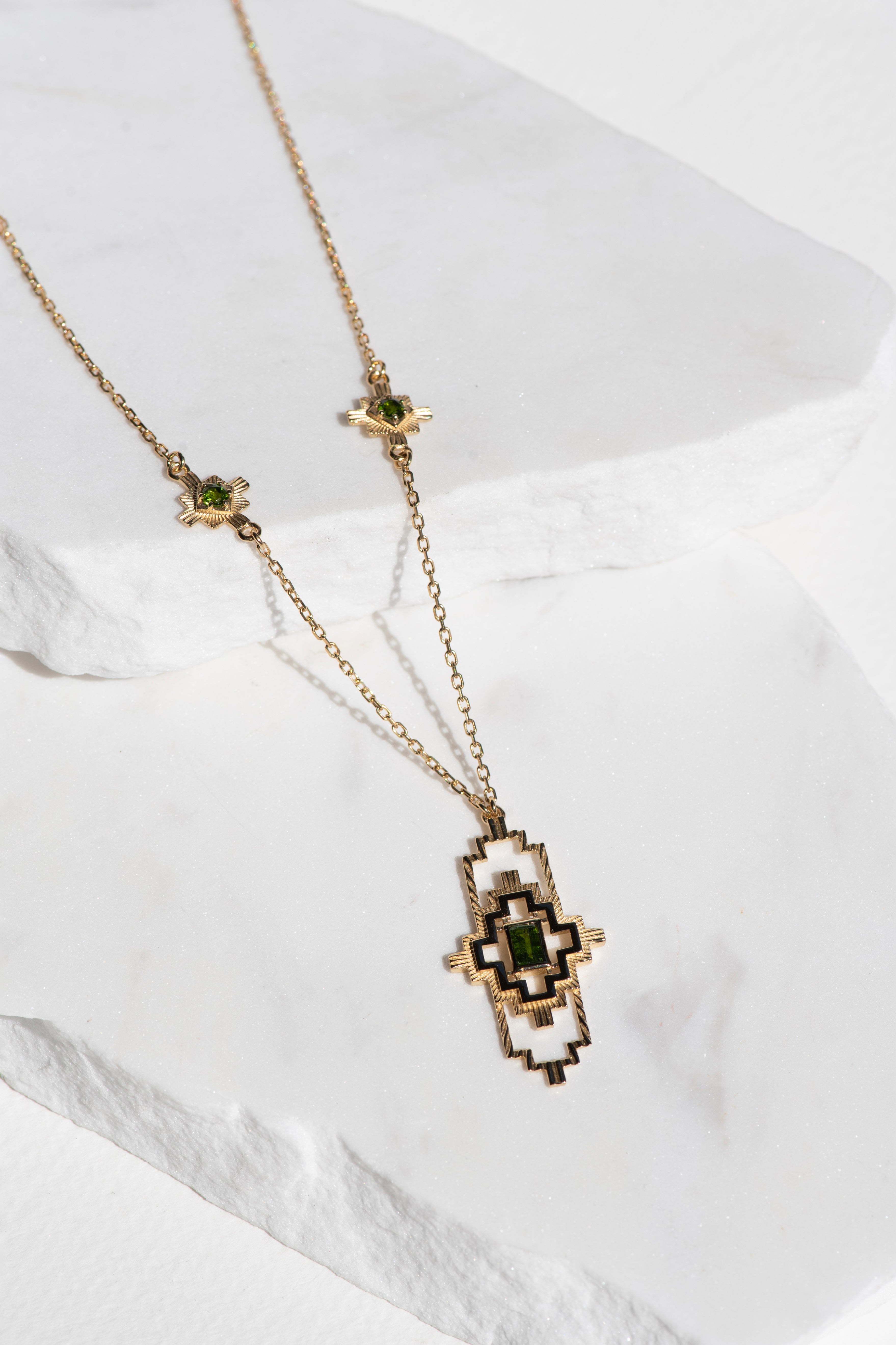 Zoe & Morgan | Munay Necklace - Gold/Chrome Diopside