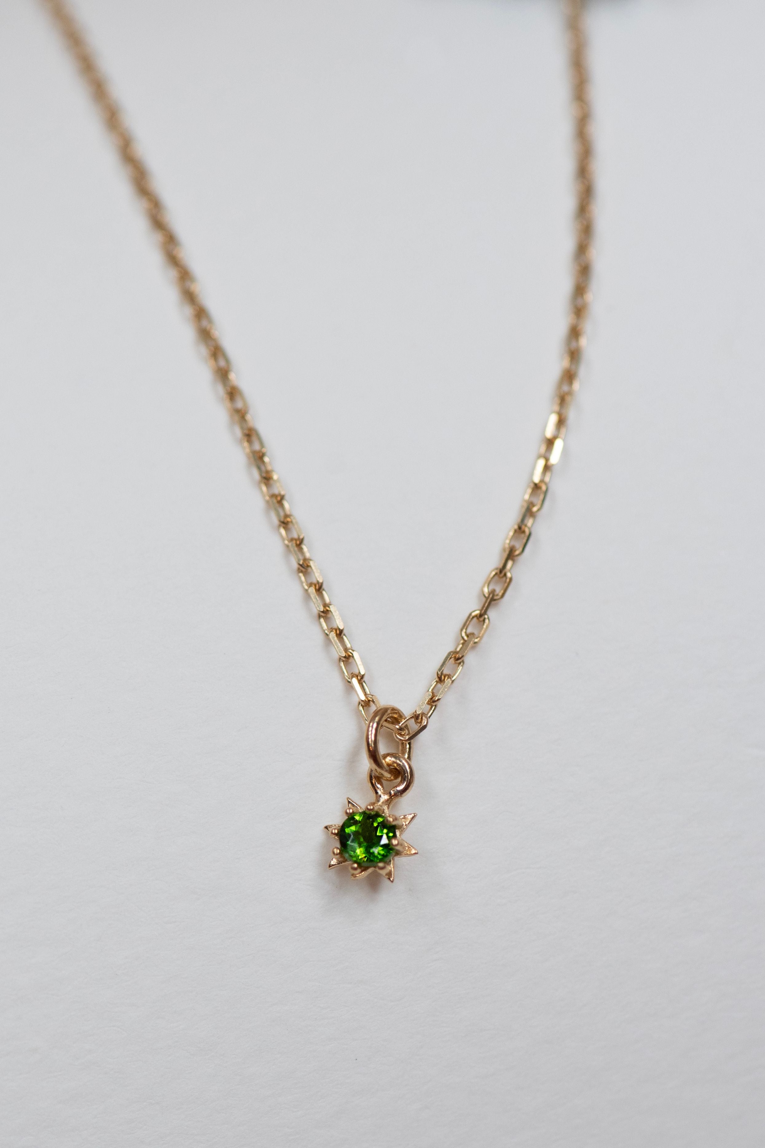 Zoe & Morgan | Stella Necklace - Gold/Chrome Diopside