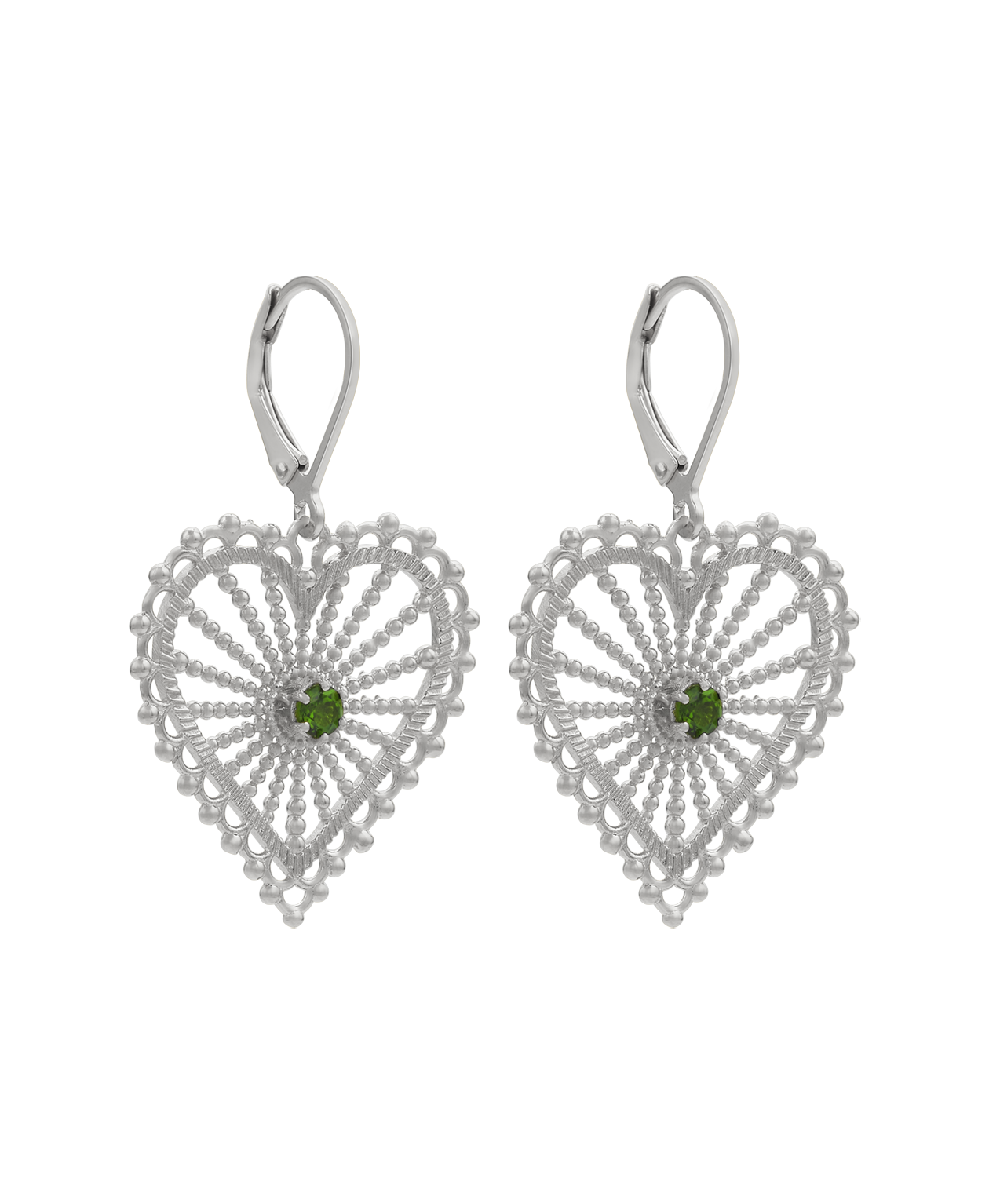 Zoe & Morgan | Amor Earrings - Silver/Chrome Diopside