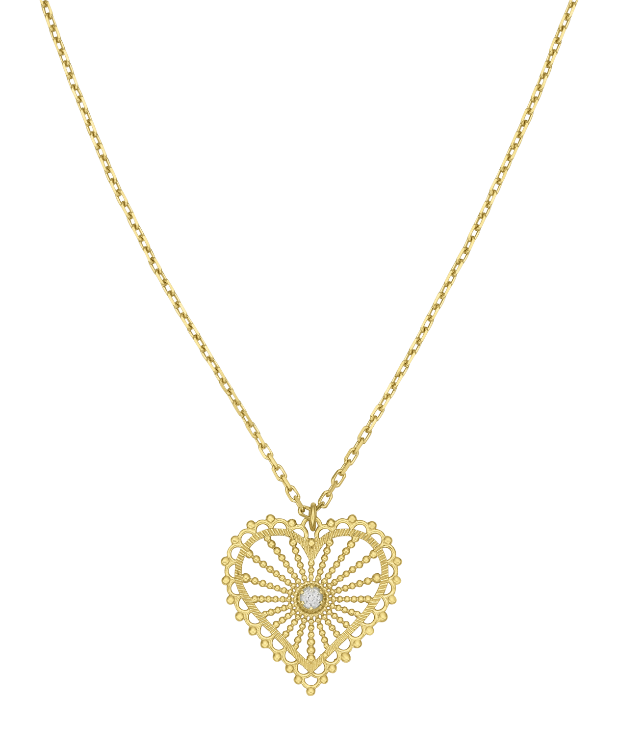 Zoe & Morgan | Amor Necklace - Gold/White Zircon