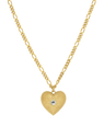 Zoe & Morgan | Brave Heart Necklace - Gold/Aquamarine