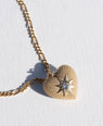 Zoe & Morgan | Brave Heart Necklace - Gold/Aquamarine